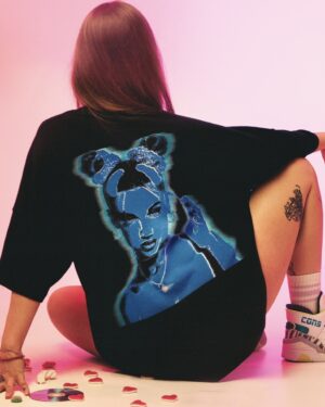 Camiseta blue face negra